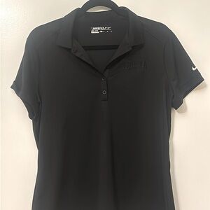 Nike Golf Womens Black Polo Shirt XL Dri-FIT embroidered Coppola Winery EUC